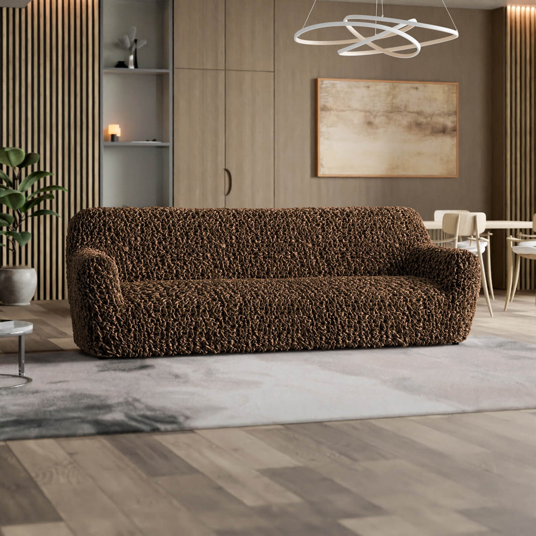 Fuco Velvet - Funda Sofa 4 cuerpos Chocolate