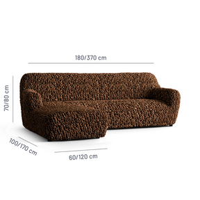 Fuco Velvet - Funda Sofa L Izquierdo Chocolate
