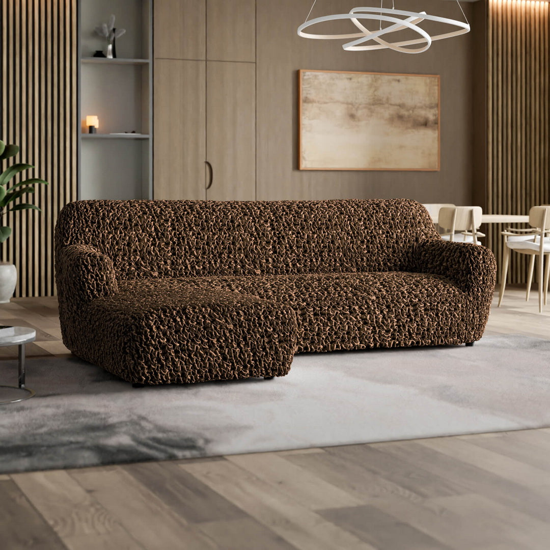 Fuco Velvet - Funda Sofa L Izquierdo Chocolate