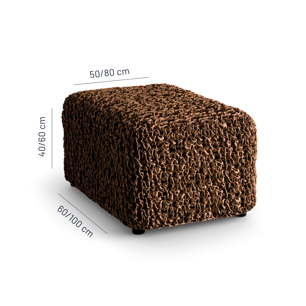 Fuco Velvet - Funda Ottomana Chocolate