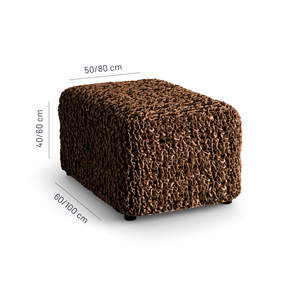 Fuco Velvet - Funda Ottomana Chocolate