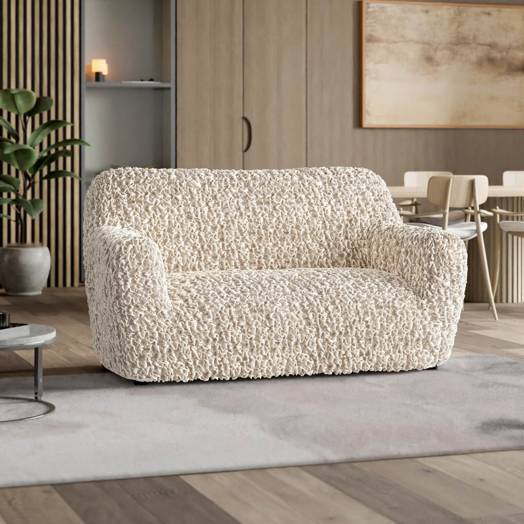 Fuco Velvet - Funda Sofa 2 cuerpos Vanilla