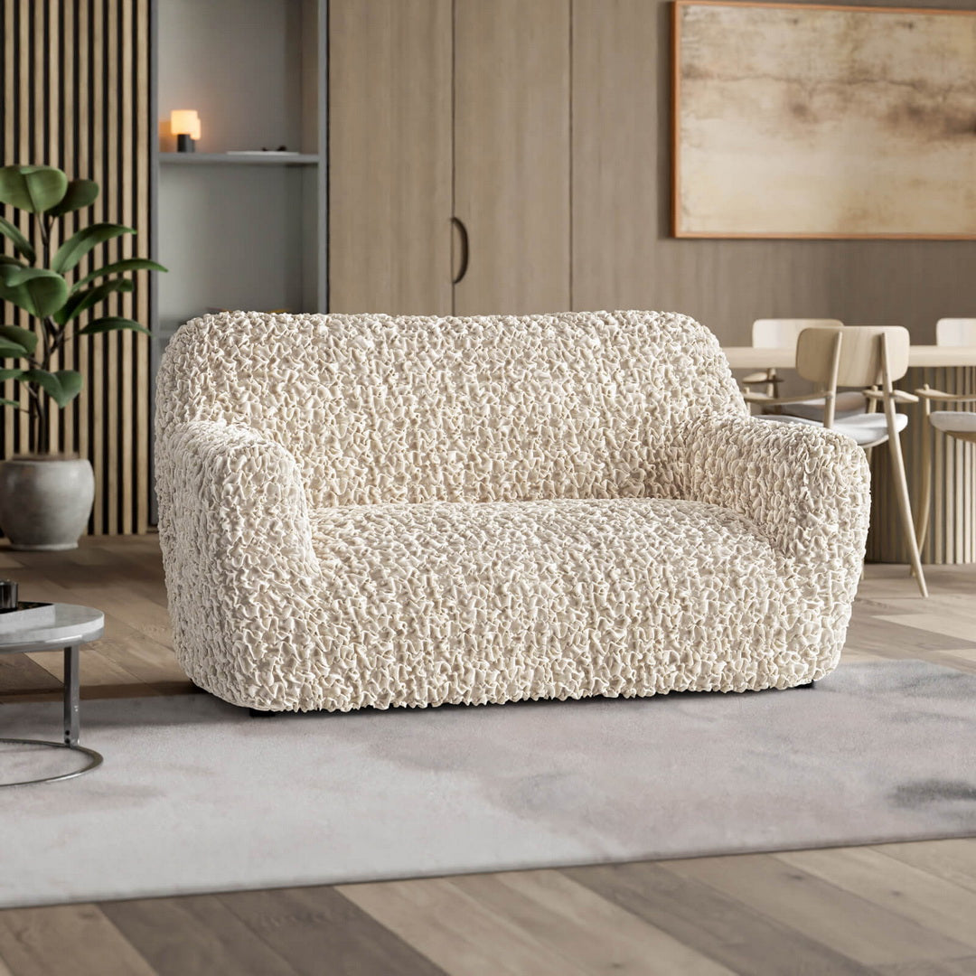 Fuco Velvet - Funda Sofa 2 cuerpos Vanilla