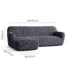 Fuco Velvet - Funda Sofa L Izquierdo Graphite