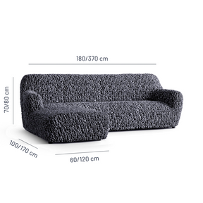 Fuco Velvet - Funda Sofa L Izquierdo Graphite