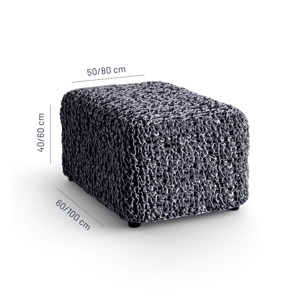 Fuco Velvet - Funda Ottomana Graphite