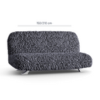 Fuco Velvet - Funda Futon Graphite