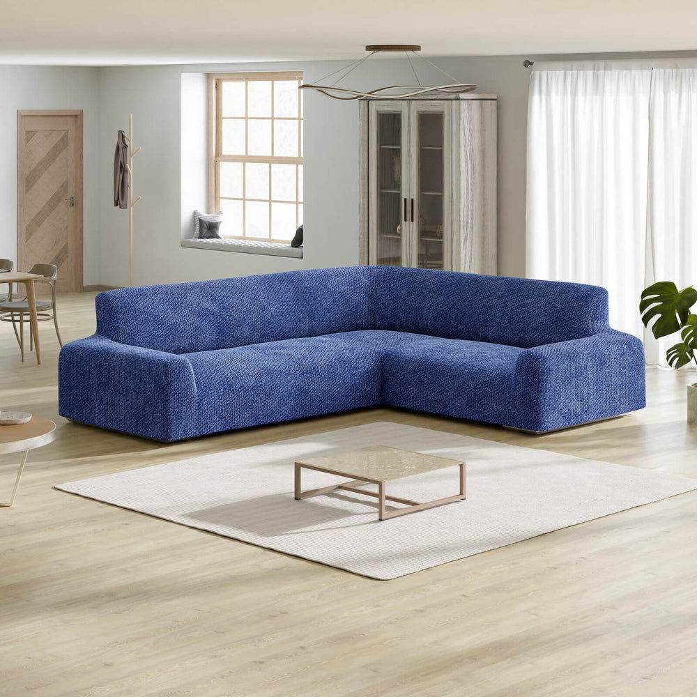 Velvet - Funda Sofa Esquinero Blue