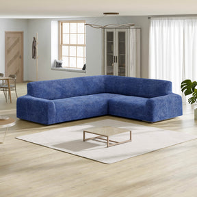 Velvet - Funda Sofa Esquinero Blue