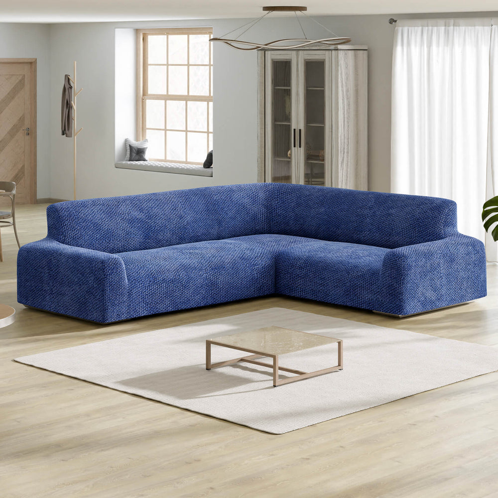 Velvet - Funda Sofa Esquinero Blue