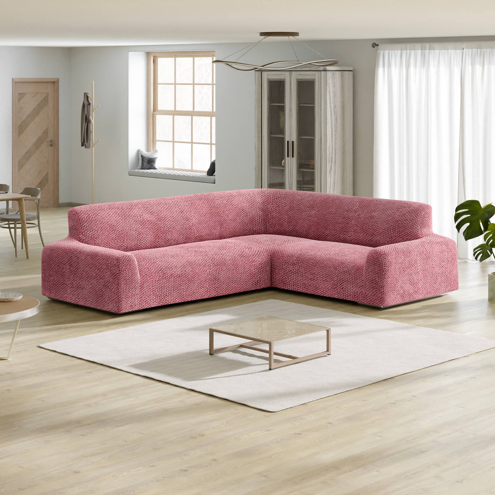 Velvet - Funda Sofa Esquinero Old Pink