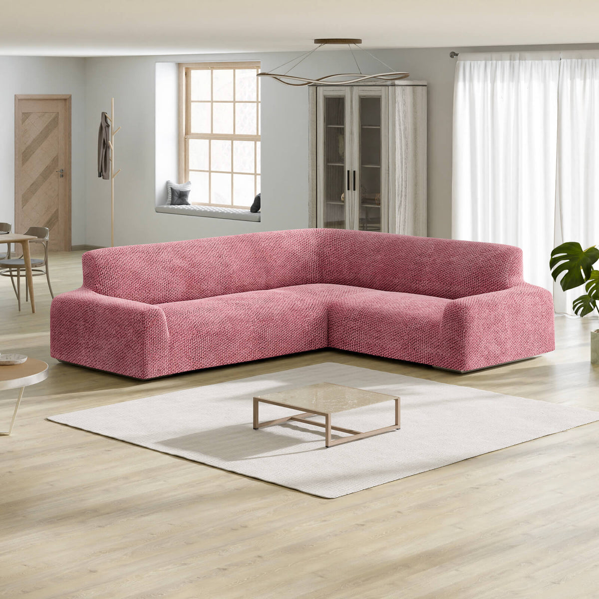 Velvet - Funda Sofa Esquinero Old Pink