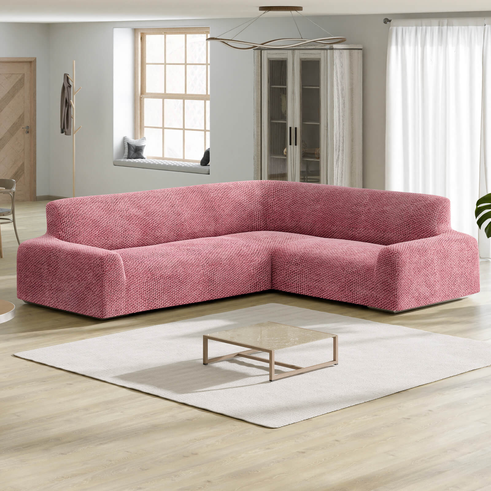 Velvet - Funda Sofa Esquinero Old Pink