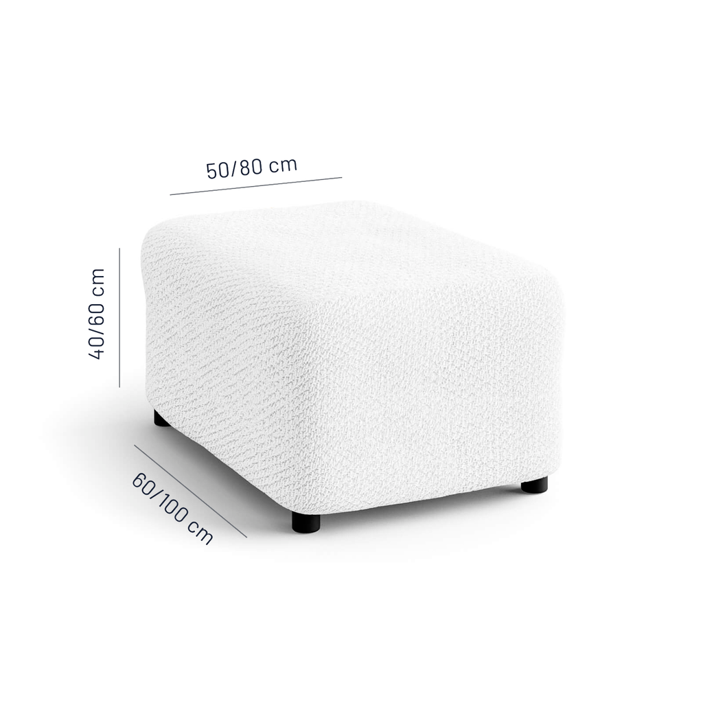 Velvet - Funda Ottomana White