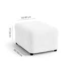 Velvet - Funda Ottomana White