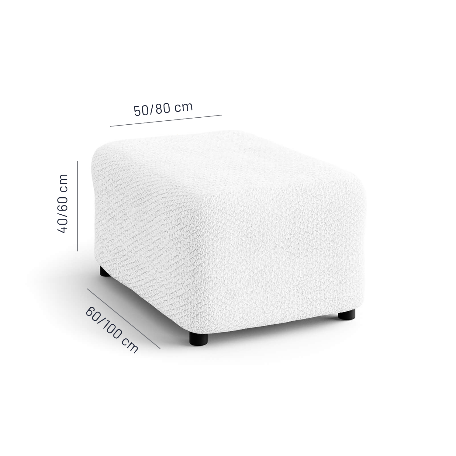 Velvet - Funda Ottomana White