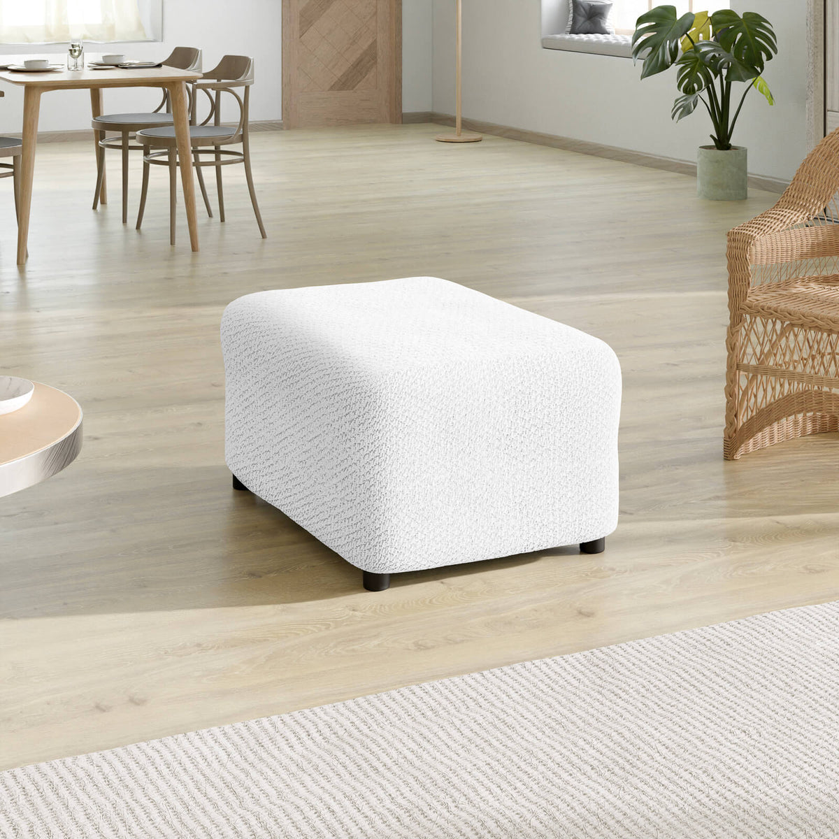 Velvet - Funda Ottomana White