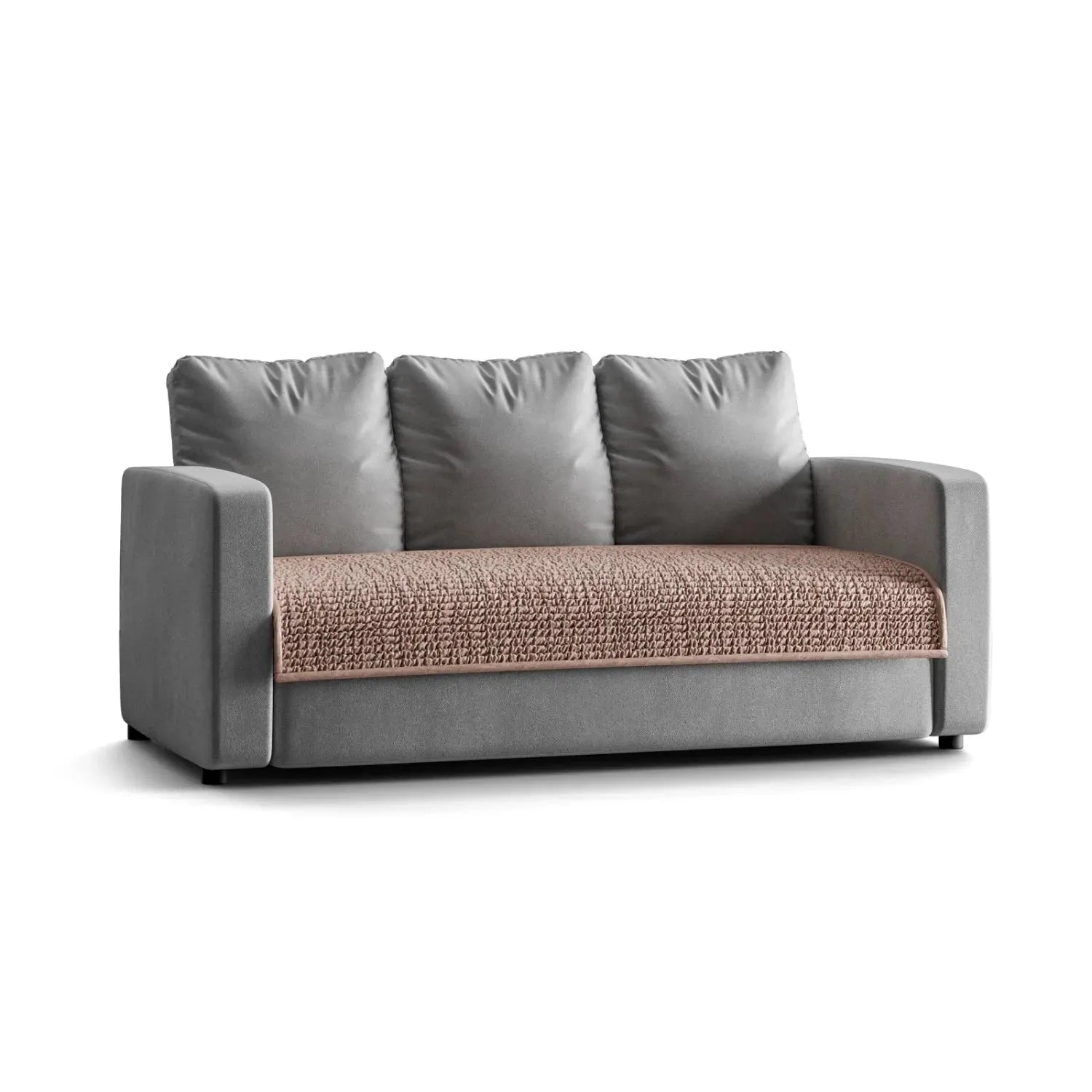 Microfibra - Protector Impermeable para Sofa 3 cuerpos Café Rosado