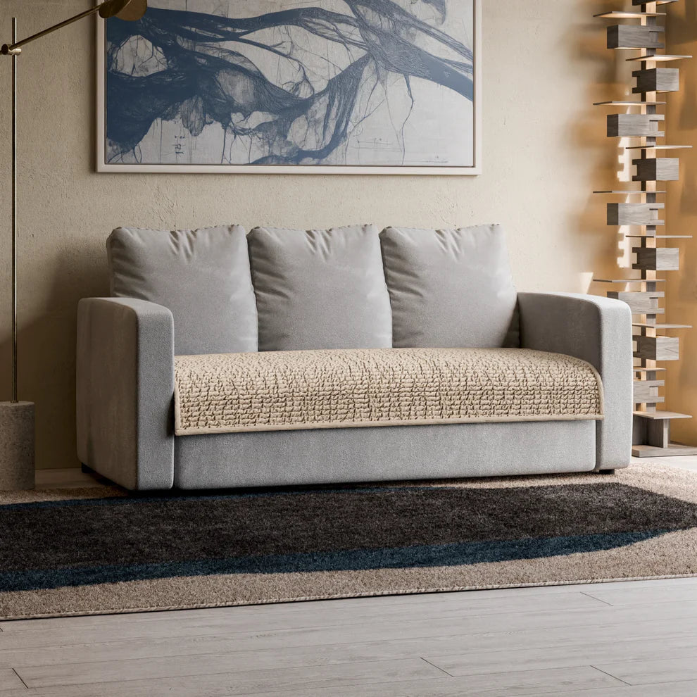 Microfibra - Protector Impermeable para Sofa 3 cuerpos Champán