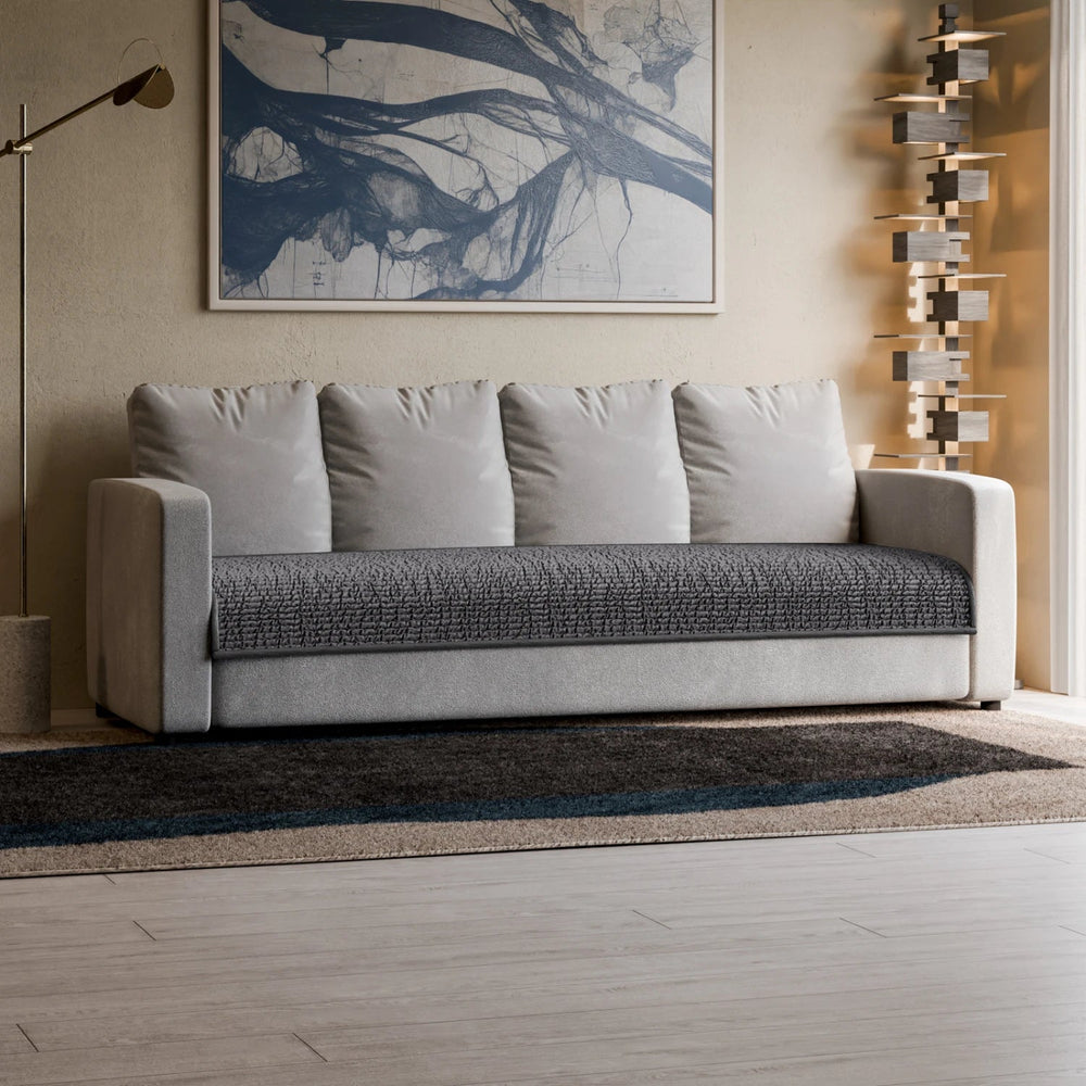 Microfibra - Protector Impermeable para Sofa 4 cuerpos Gris