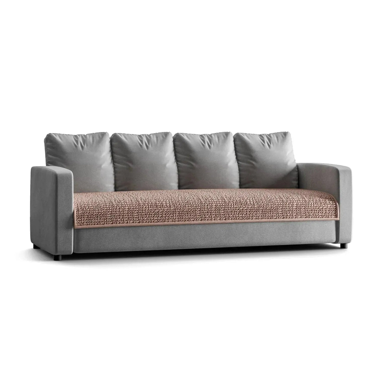 Microfibra - Protector Impermeable para Sofa 4 cuerpos Café Rosado