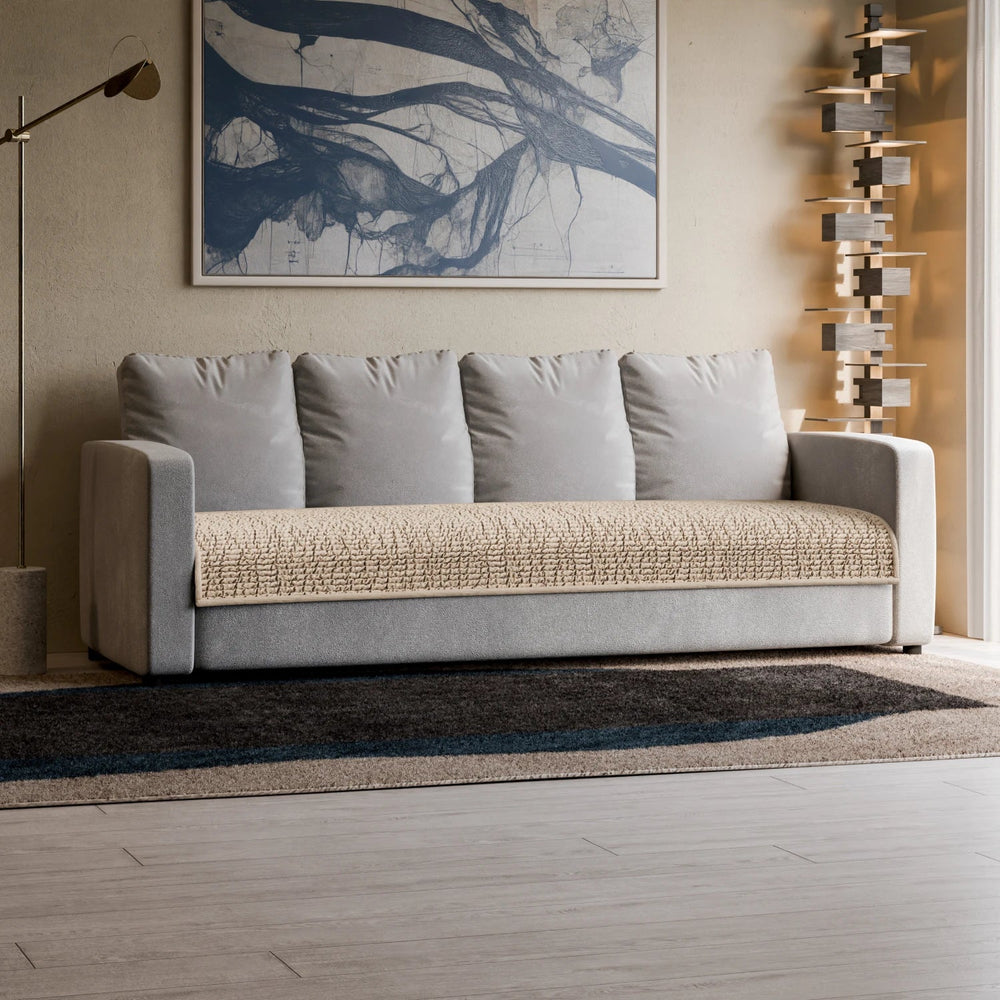 Microfibra - Protector Impermeable para Sofa 4 cuerpos Champán