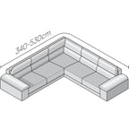 Fuco Velvet - Funda Sofa Esquinero Chocolate