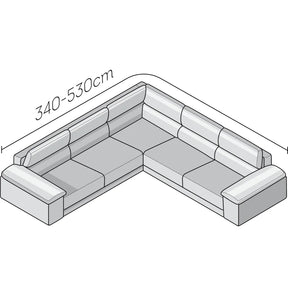 Algodon Organico - Funda Sofa Esquinero Mostaza