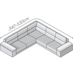 Algodon Organico - Funda Sofa Esquinero Terracota