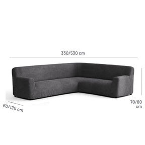 Mosaico - Funda Sofa Esquinero Charcoal