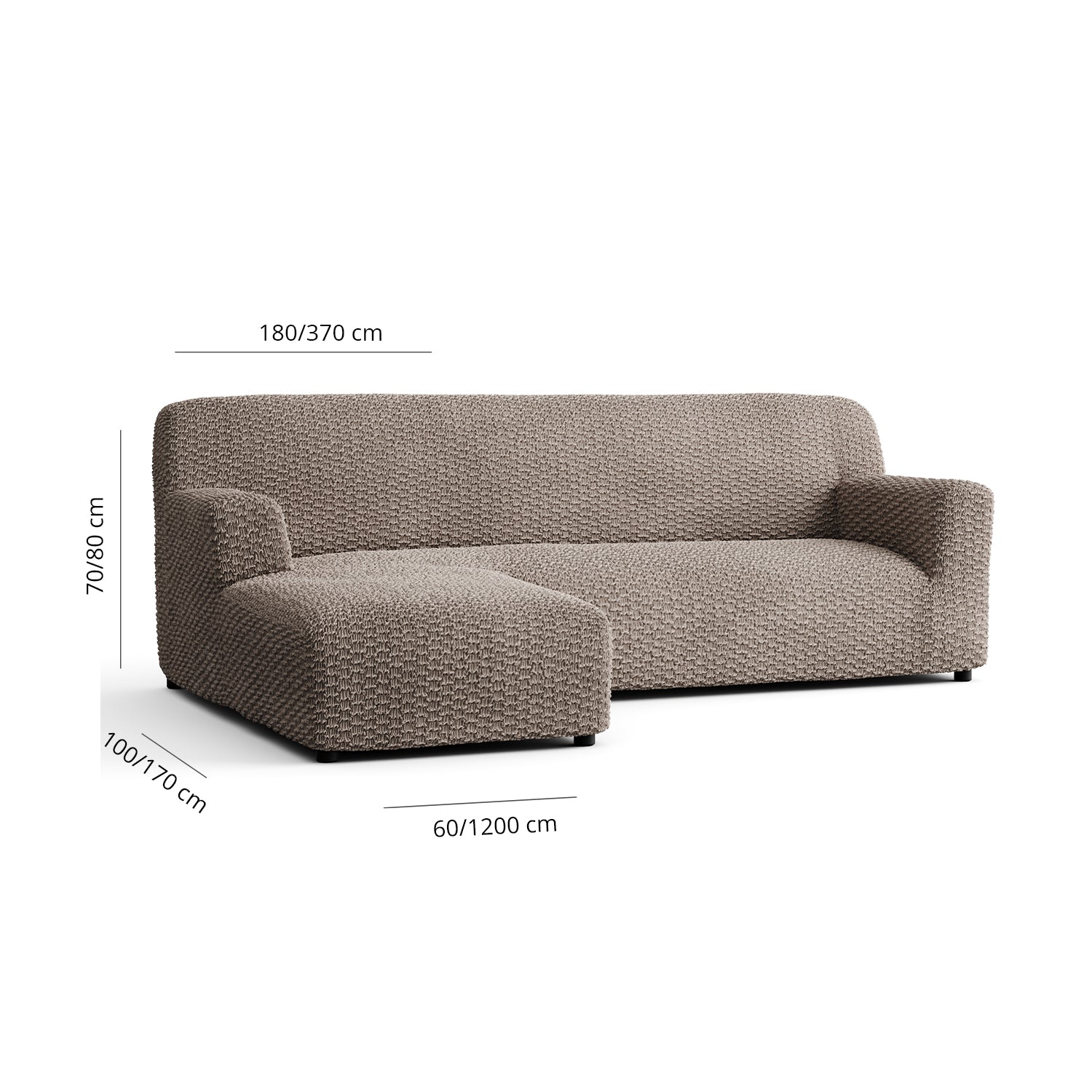 Mosaico - Funda Sofa L Izquierdo Capuccino
