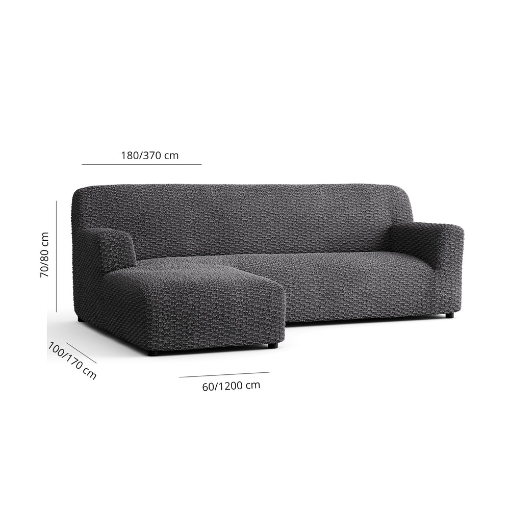 Mosaico - Funda Sofa L Izquierdo Charcoal