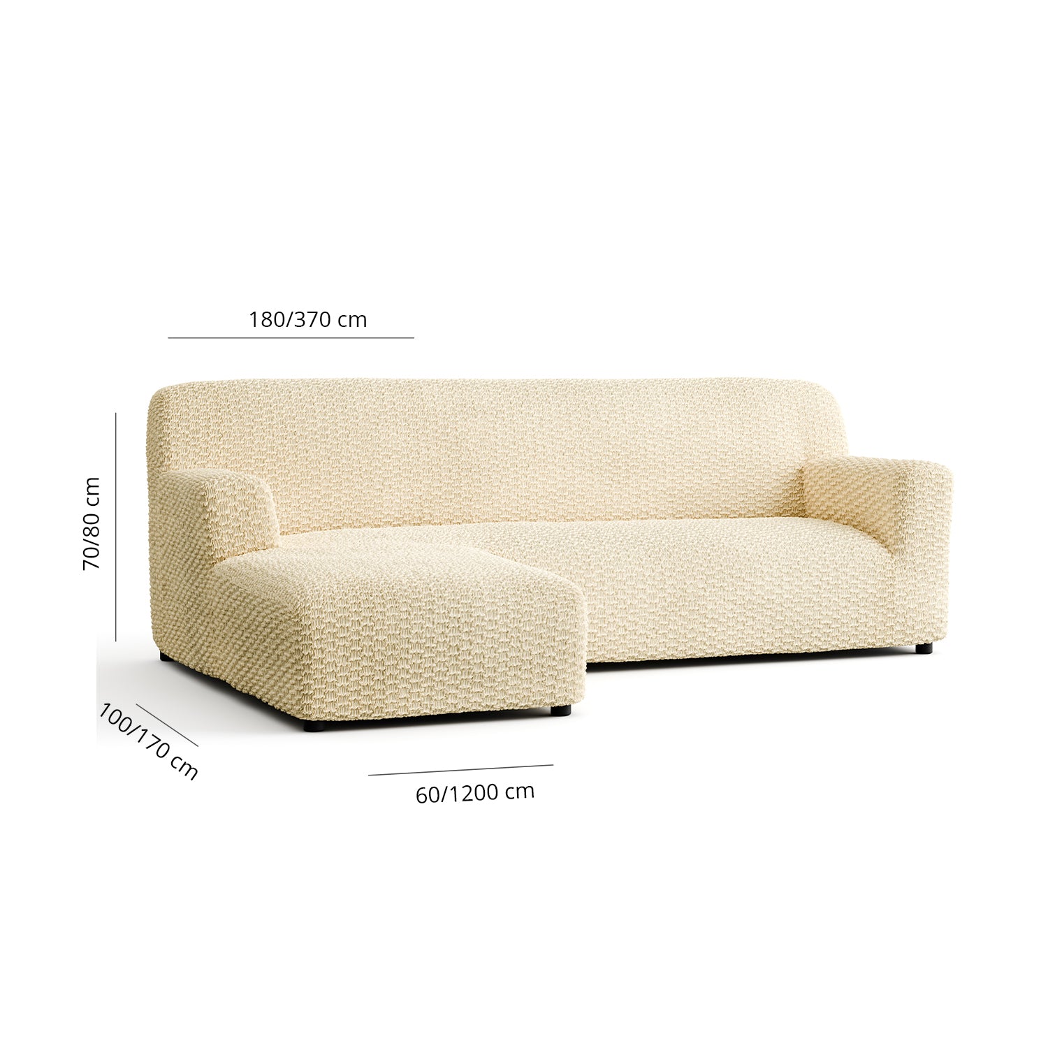 Mosaico - Funda Sofa L Izquierdo Vanilla