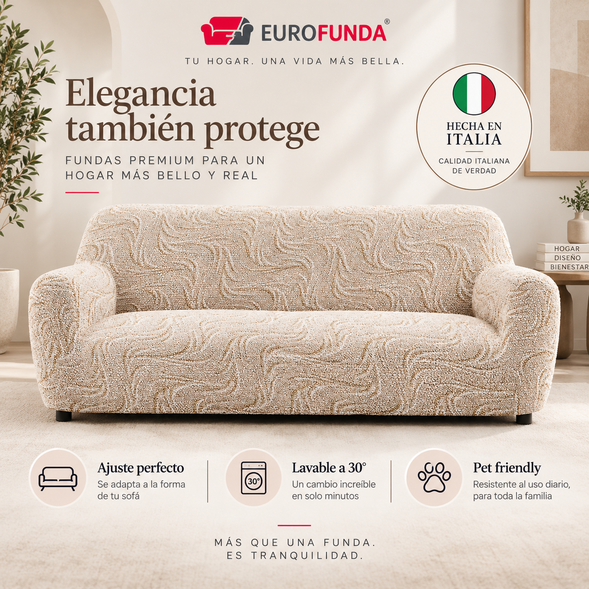 Funda Sofa 3 cuerpos Ambar