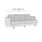 Algodon Organico - Funda Sofa 4 cuerpos Charcoal