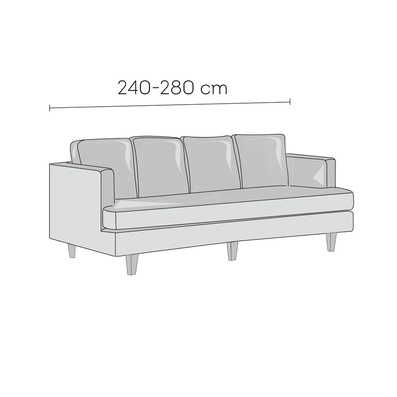 Algodon Organico - Funda Sofa 4 cuerpos Terracota
