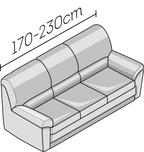 Mosaico - Funda Sofa 3 cuerpos Blue