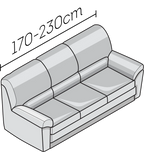 Algodon Organico - Funda Sofa 3 cuerpos Vanilla