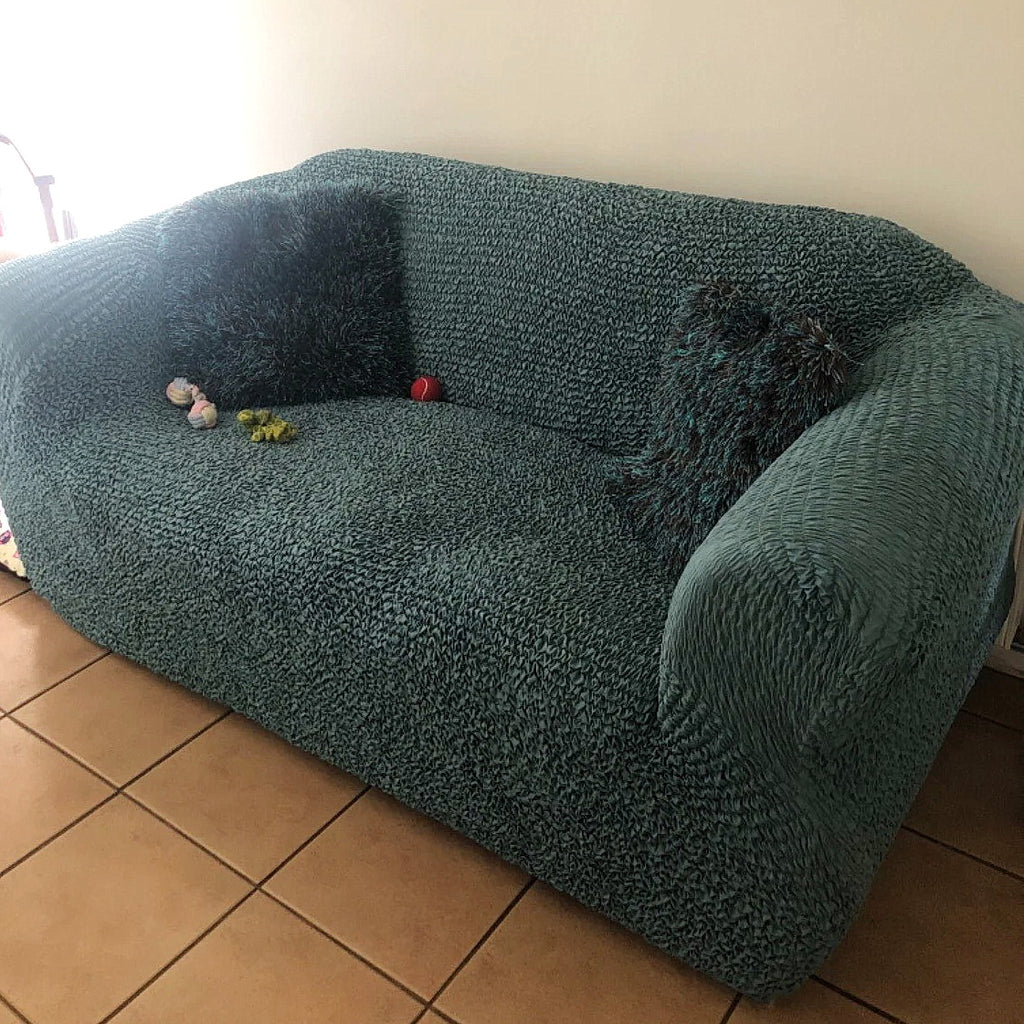 Microfibra - Funda Sofa 2 cuerpos Green Emerald
