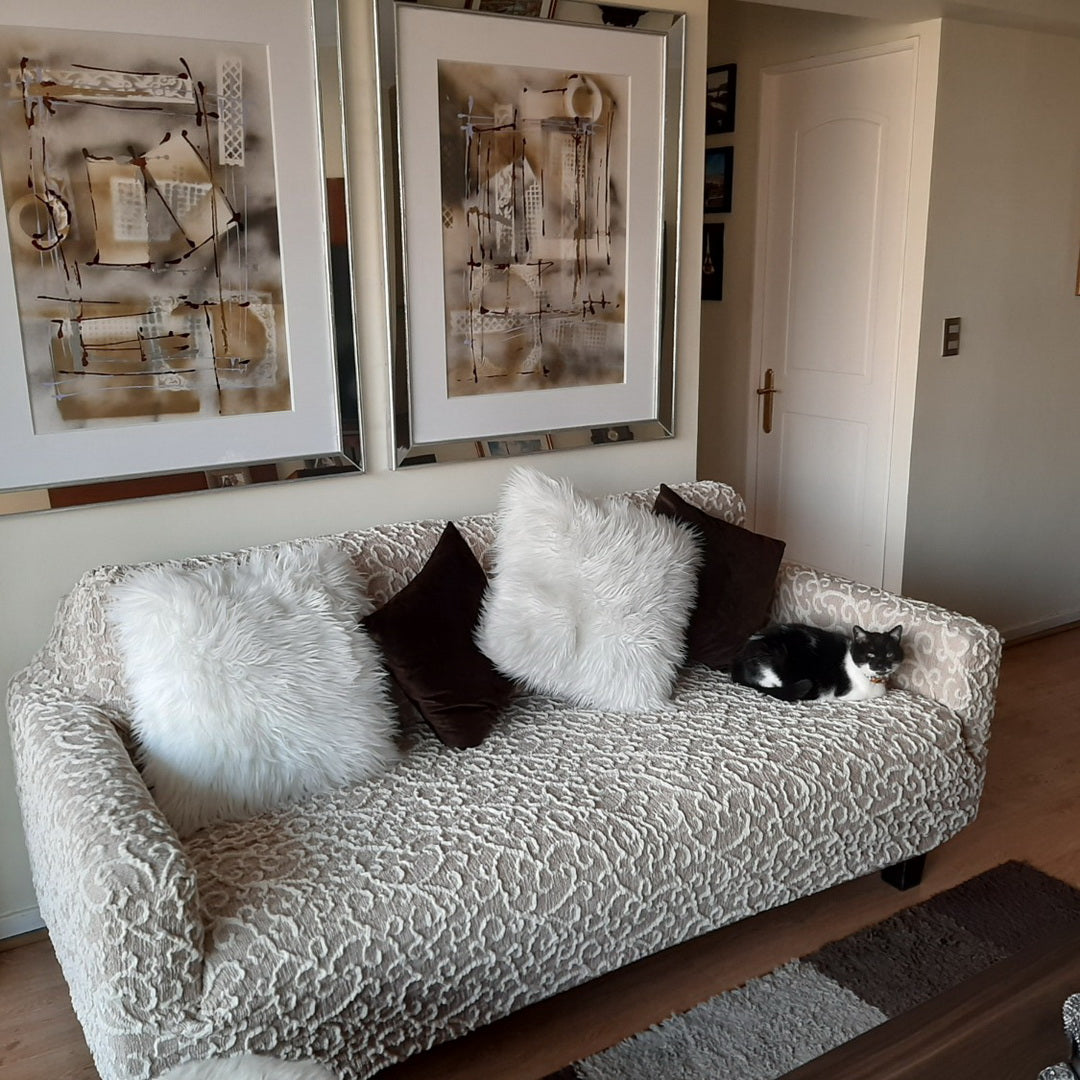 Jacquard 3D - Funda Sofa 3 cuerpos Arabesco