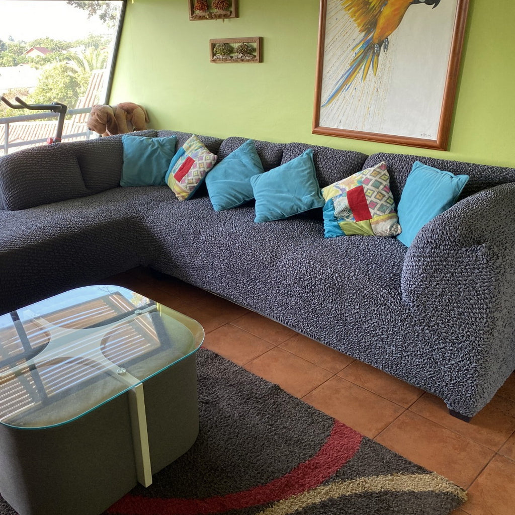 Microfibra - Funda Sofa Esquinero Charcoal