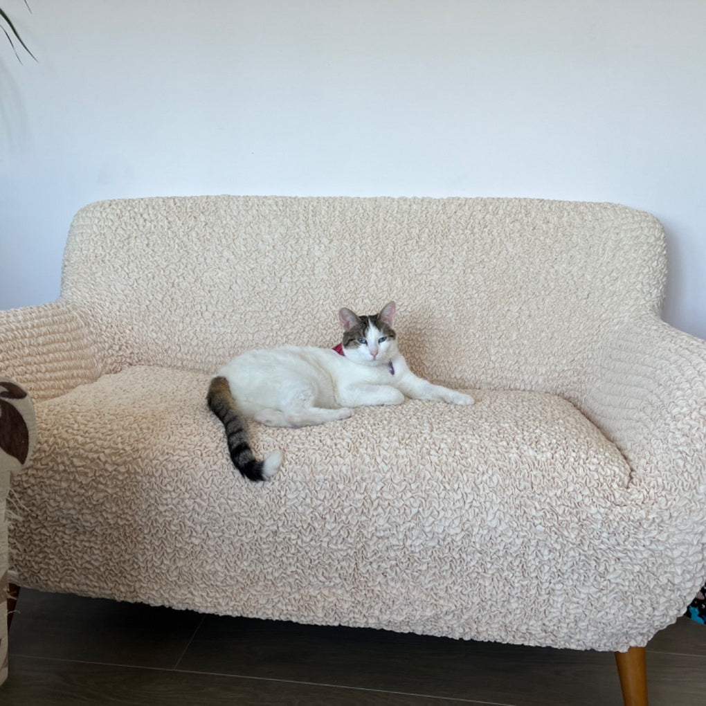Microfibra - Funda Sofa 2 cuerpos Vanilla