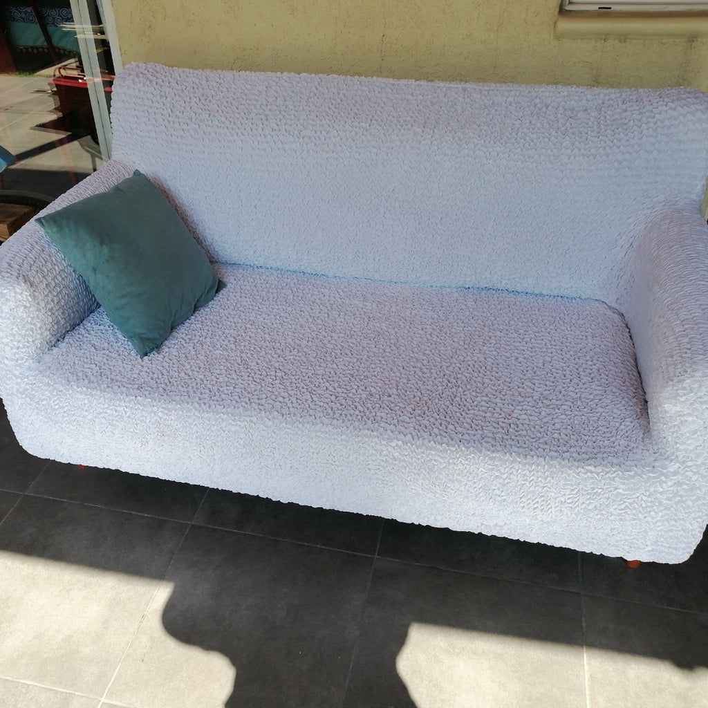 Microfibra - Funda Sofa 2 cuerpos White
