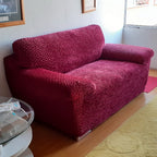Velvet - Funda Sofa 2 cuerpos Bordeaux