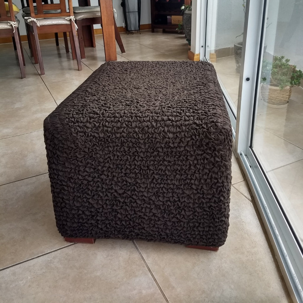 Microfibra - Funda Ottomana Dark Chocolate