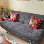 Microfibra - Funda Futon Charcoal