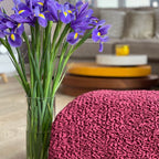 Microfibra - Funda Ottomana Bordeaux
