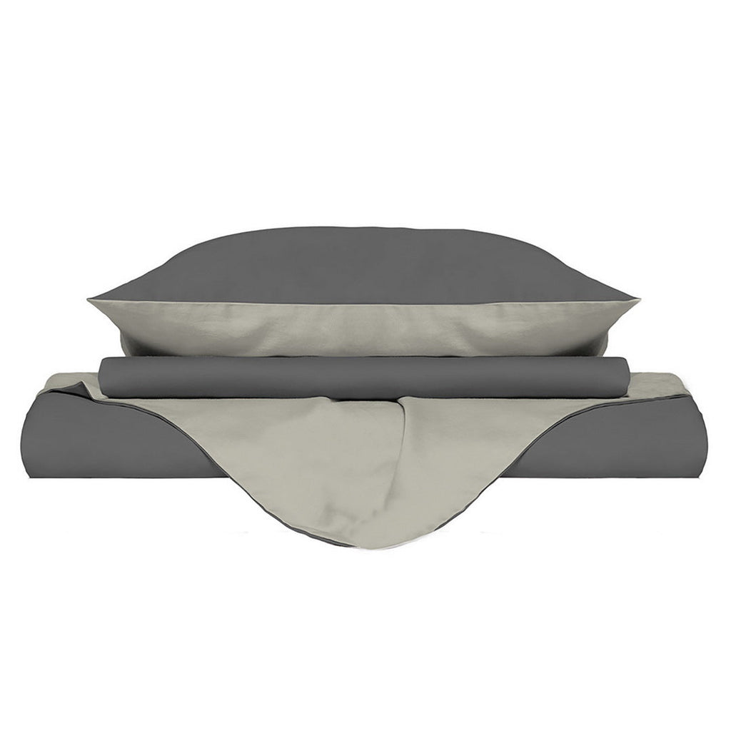 Funda de plumón Natura fumo/panna 1 plaza