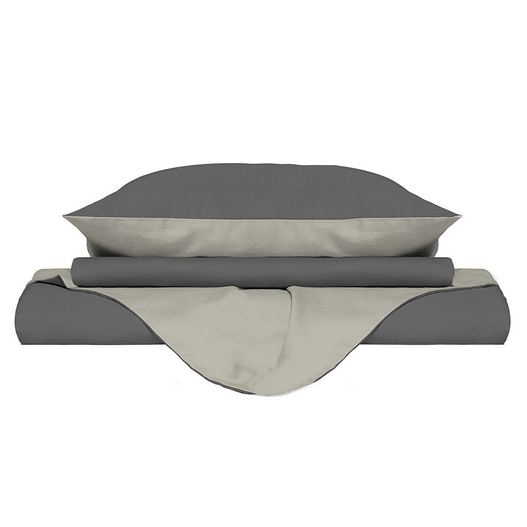 Funda de plumón Natura fumo/panna 1 plaza