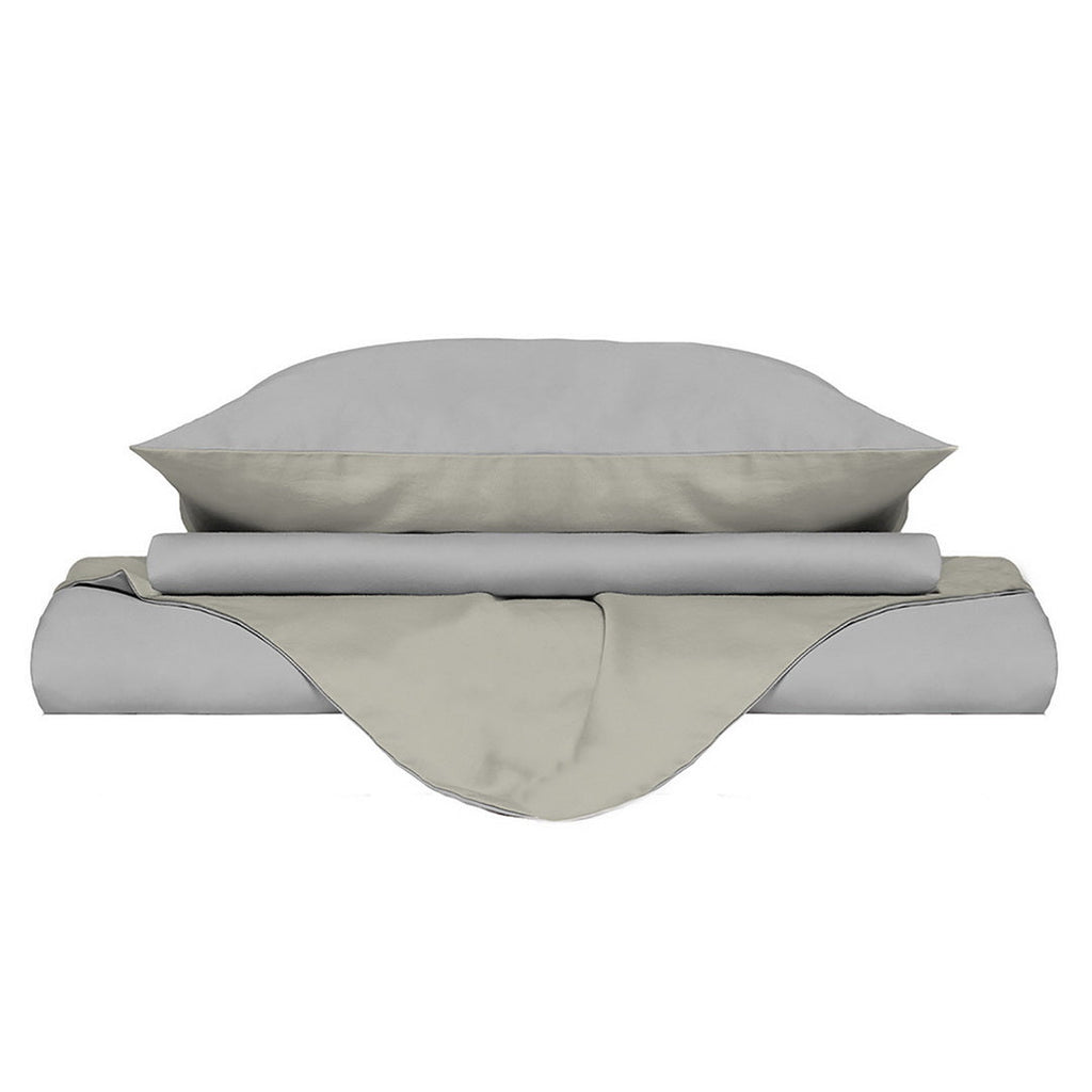 Funda de plumón Natura grigioch/panna 1,5 plazas